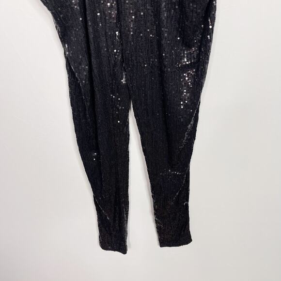 Michael Michael Kors XSmall Black Sequin Strapless Jumpsuit Cocktail NYE Party - Picture 5 of 14